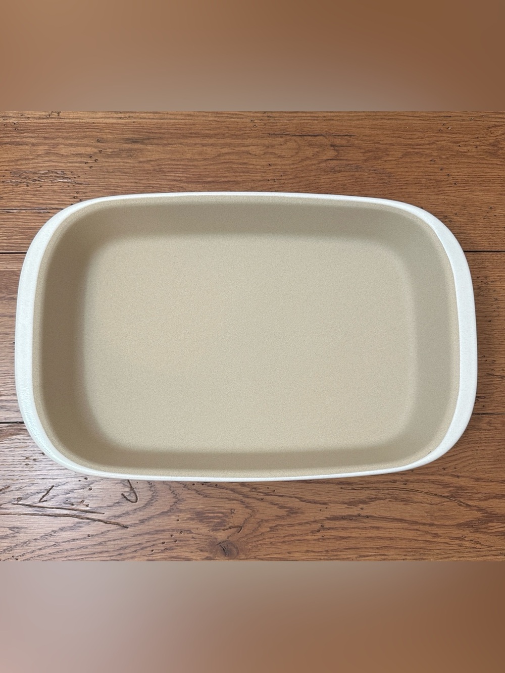 The Pampered Chef Rectangular Baker Stoneware - Cream